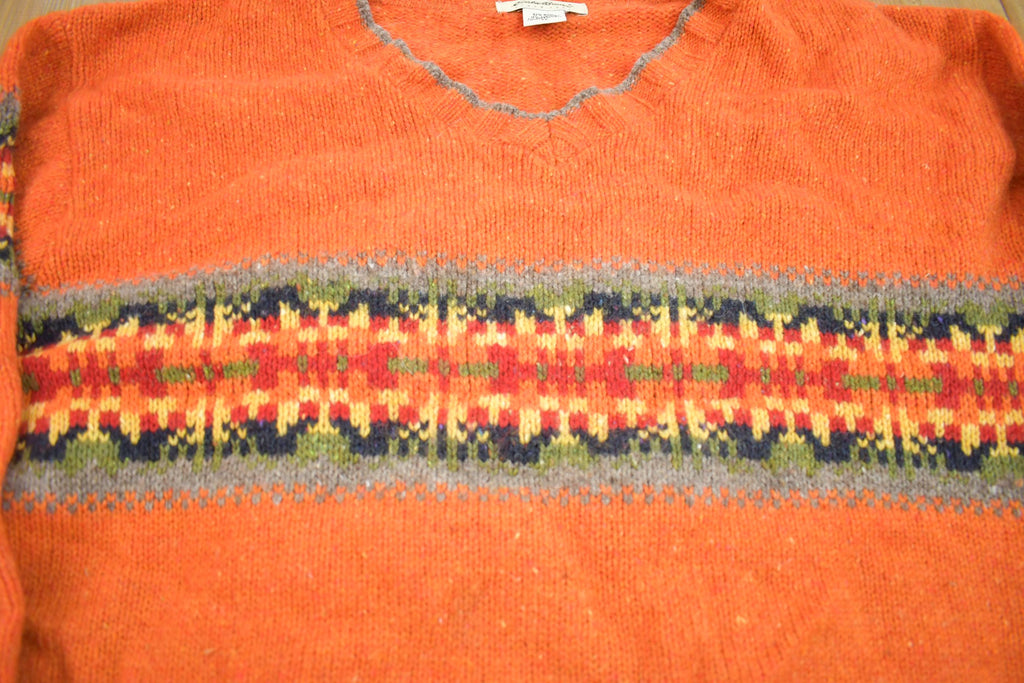 Vintage 1990s Eddie Bauer Knit Crewneck Sweater Made In USA