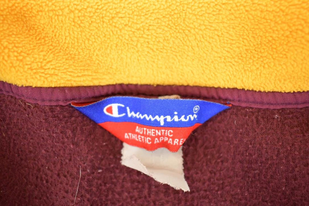 Vintage 1990s Champion Minnesota Quarter Zip Fleece Collegiate Sweater Men's XL