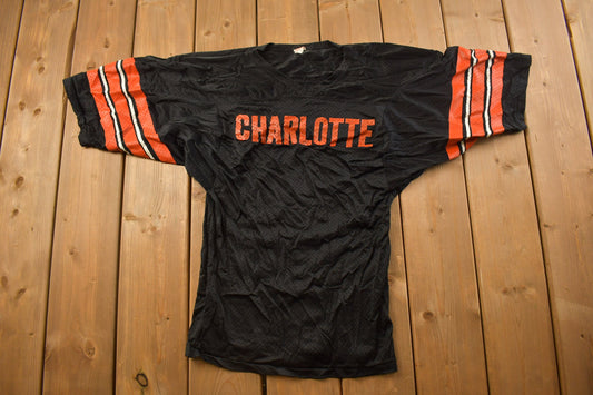 Vintage 1980s Charlotte Football Jersey / American Football Sportswear / Athletic Pullover / Team Logo / Americana / Vintage Sports