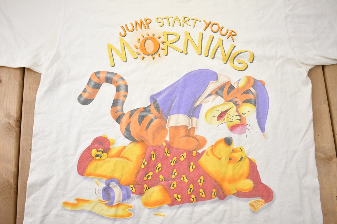 Vintage 1990s Winnie The Pooh Tigger Cartoon Pajama T-Shirt