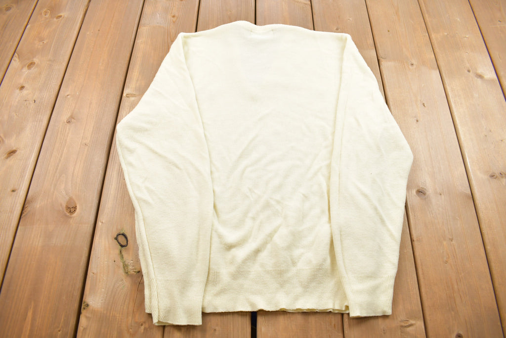 Vintage 1980s Mc Briar 1460 WBNS Knitted Crewneck Sweater  Made in USA  Vintage 80s Crewneck  80s Vintage  Sweatshirt  Abstract Pattern