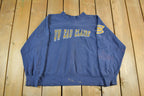 Vintage 1980s University Of Wisconsin UW EAU Claire Distressed Crewneck Men's Medium