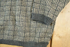Vintage 1990s TT Quarter Button Knit Abstract Pattern Crewneck Sweater