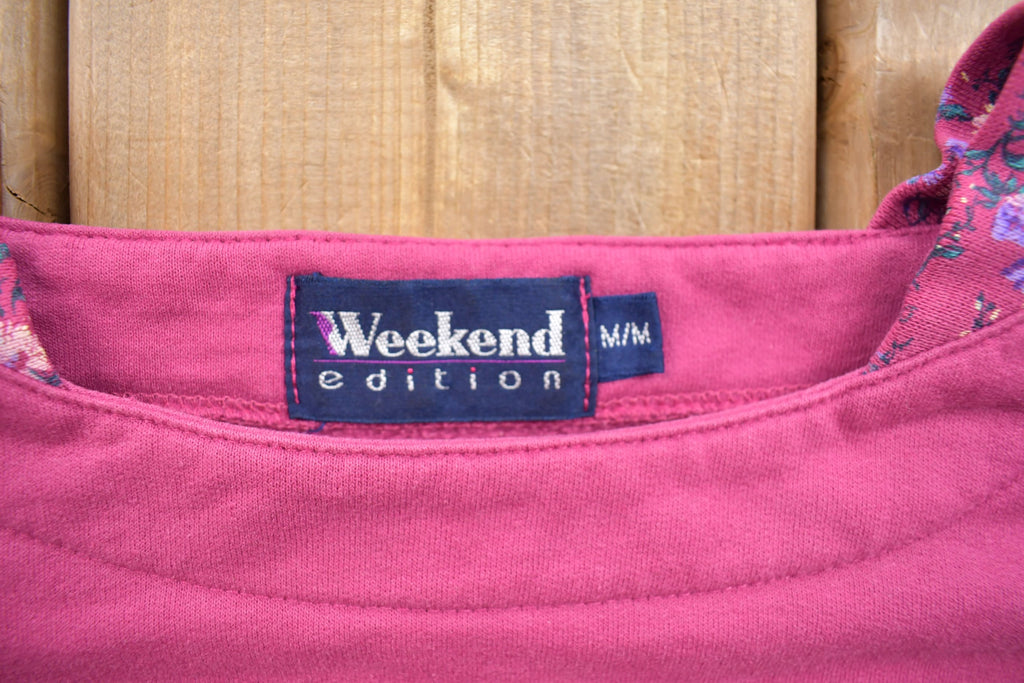 Vintage 1990s Weekend Edition Floral Women's Crewneck Sweatshirt