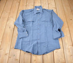 Vintage 1980s Tex Trop Blank Button Up Shirt Made In USA
