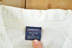 Vintage 1990s Gant Knit Abstract Pattern Quarter Button Striped Crewneck Sweater