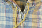 Vintage 1990s Plaid Light Hooded Zip Up Jacket