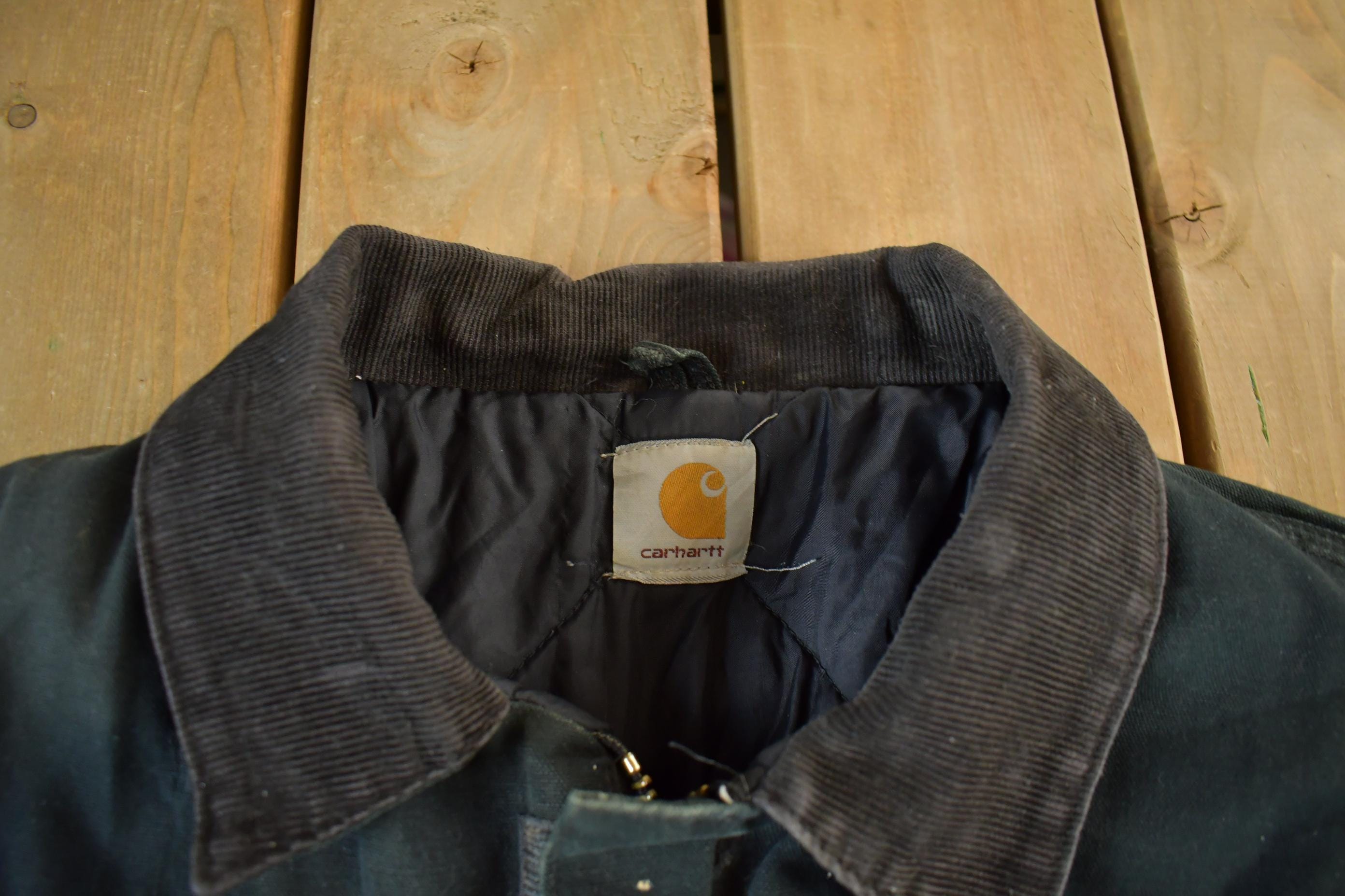 Vintage 1990s Carhartt Sun Faded Work Jacket Men's XL