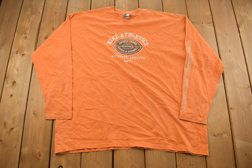 Vintage 1990s Nike Athletics Football Graphic Long Sleeve Shirt