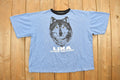 Vintage 1990s Wolf Lika Ponos Hrvatske Theme Graphic T-Shirt