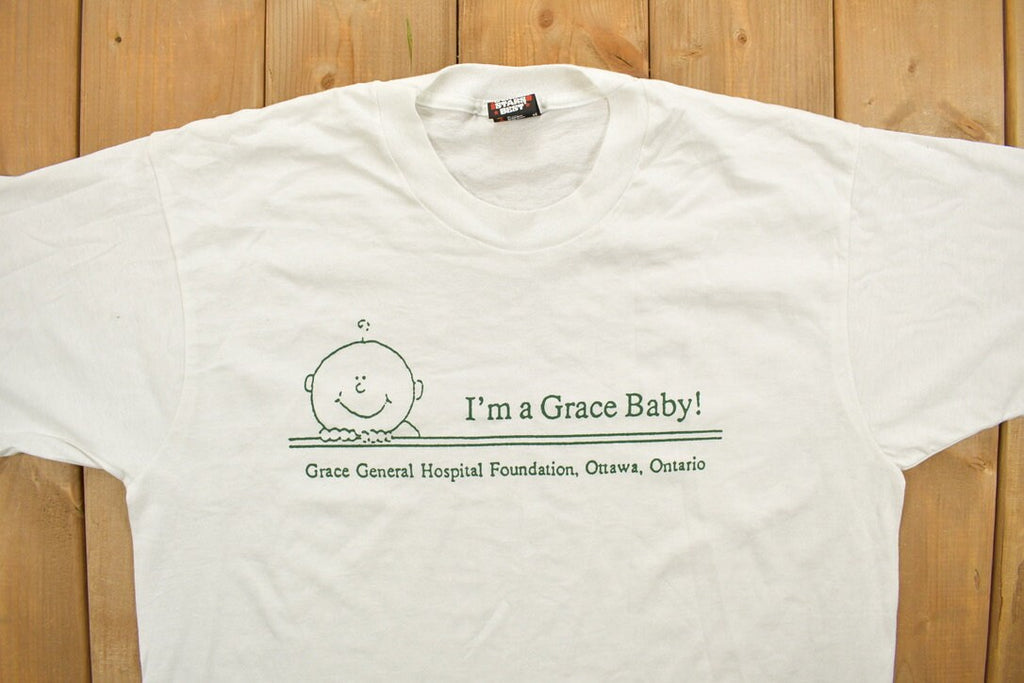 Vintage 1990s Grace Baby Hospital Ontario Graphic T-Shirt