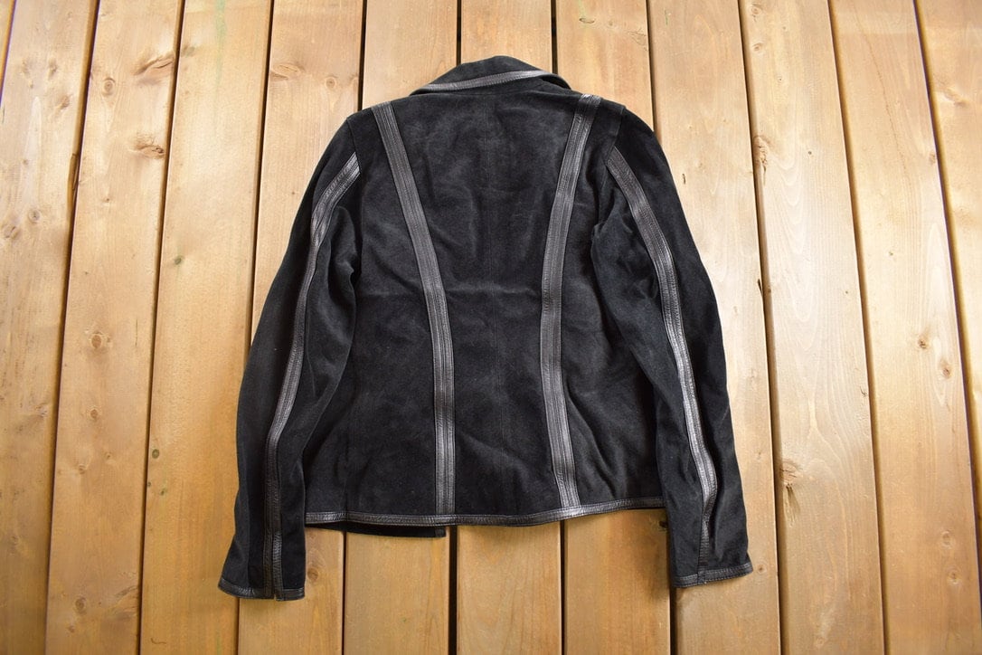 Vintage 1990s Earl Jeans Genuine Leather Suede Jacket