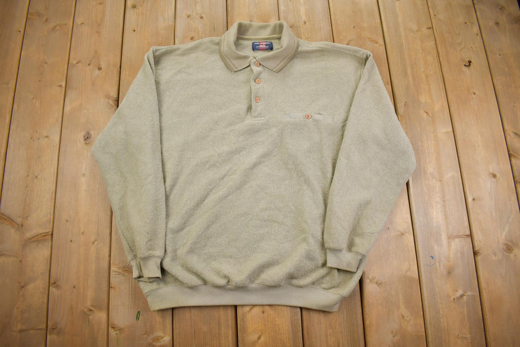 Vintage 1990s Safe Harbor Knitted Rugby Sweatshirt- Large