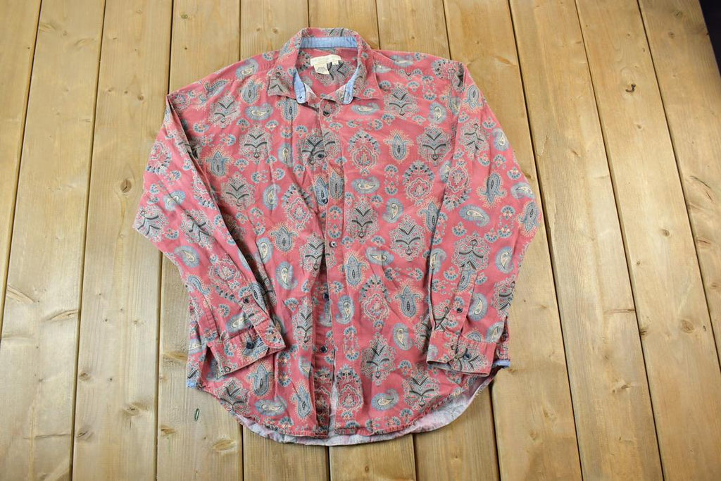 Vintage 1990s The Territory Ahead Paisley Button Up Shirt  Vintage Flannel  Plaid Button Up  Cowboy Shirt  Preppy Button Up