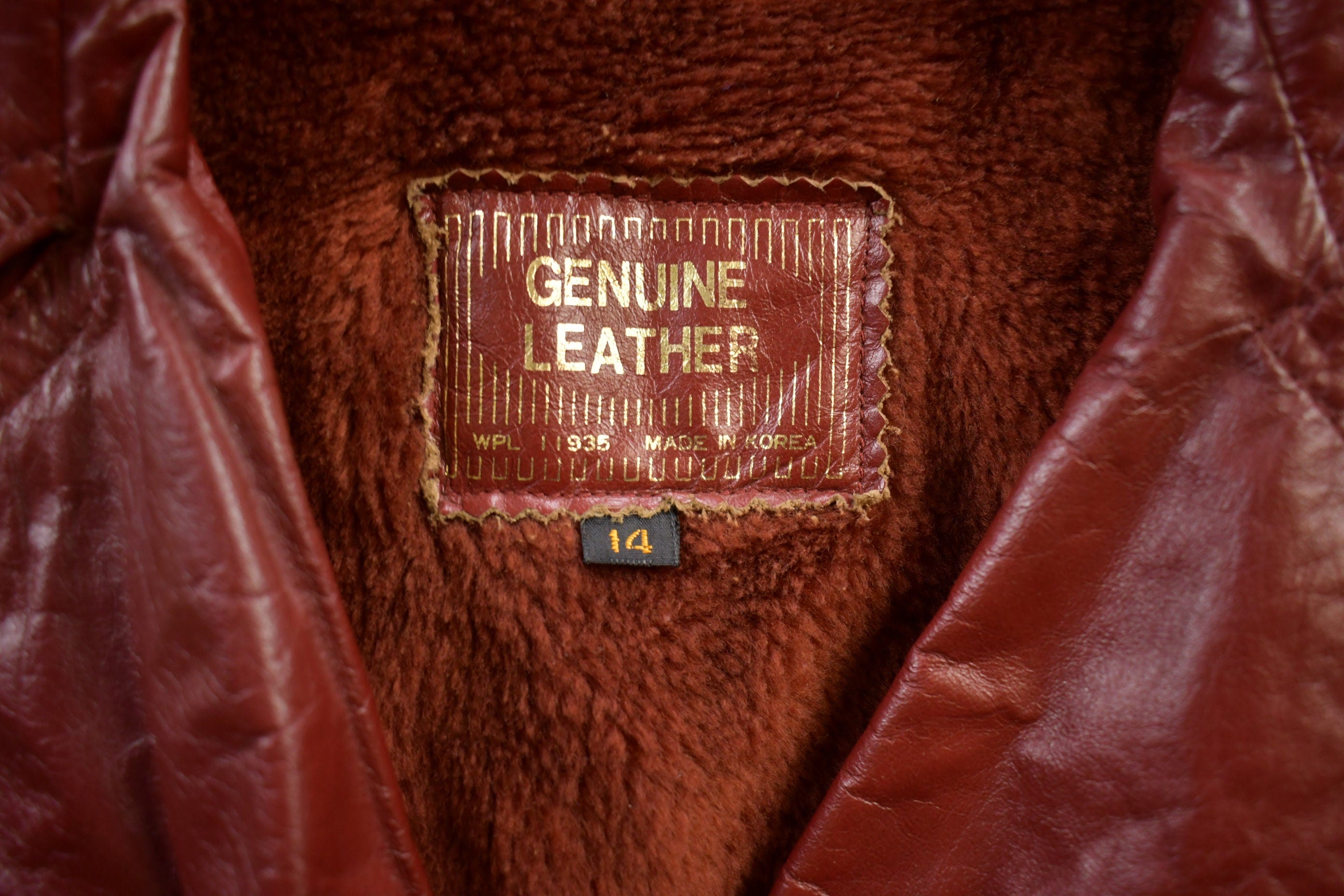 Vintage 1970s Genuine Leather Trench Coat