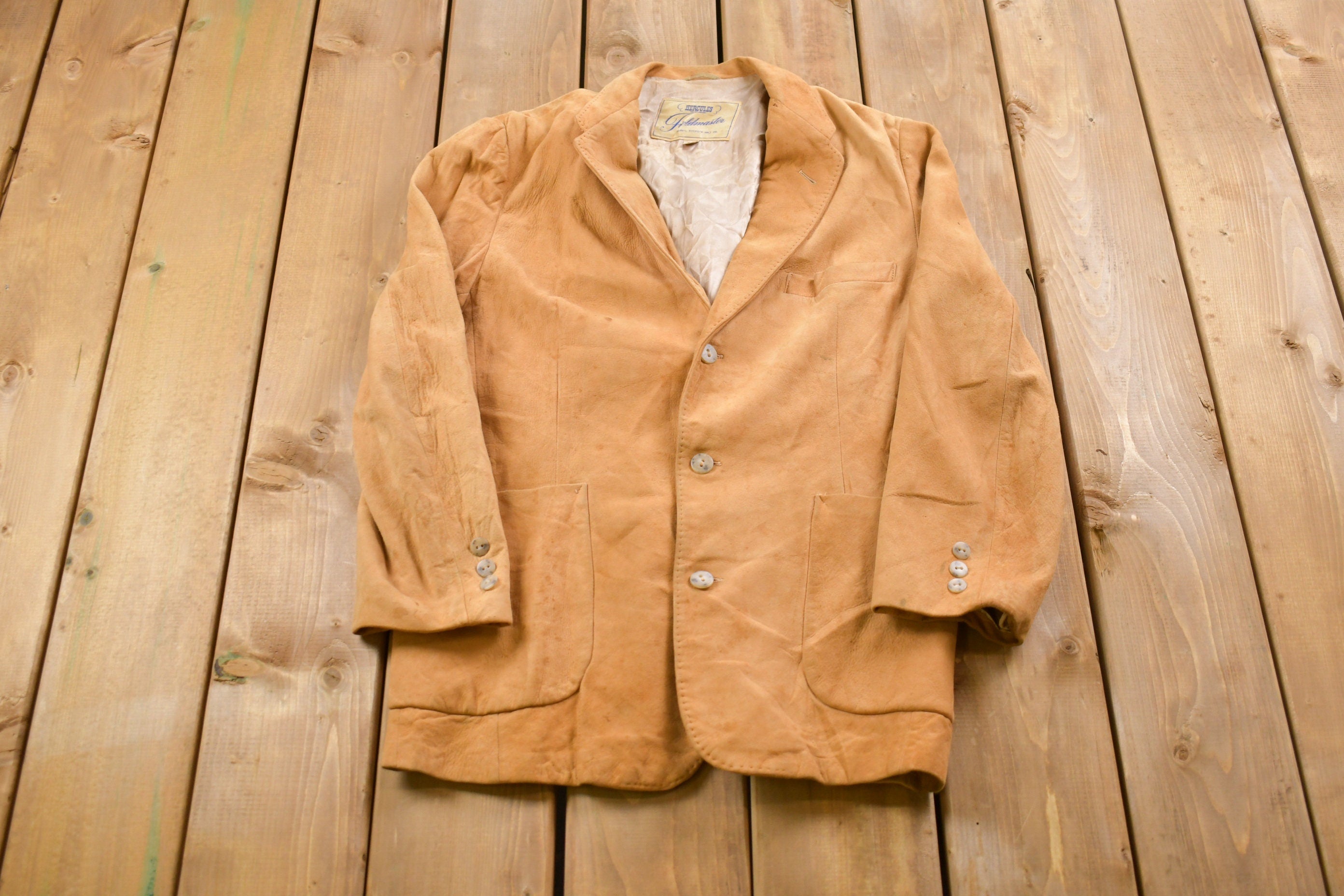 Vintage 1980s Fieldmaster Hercules Leather Blazer Jacket