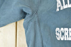 Vintage 1990s All American Screen Printing Cropped Heavyweight Souvenir Crewneck Sweatshirt Made In USA