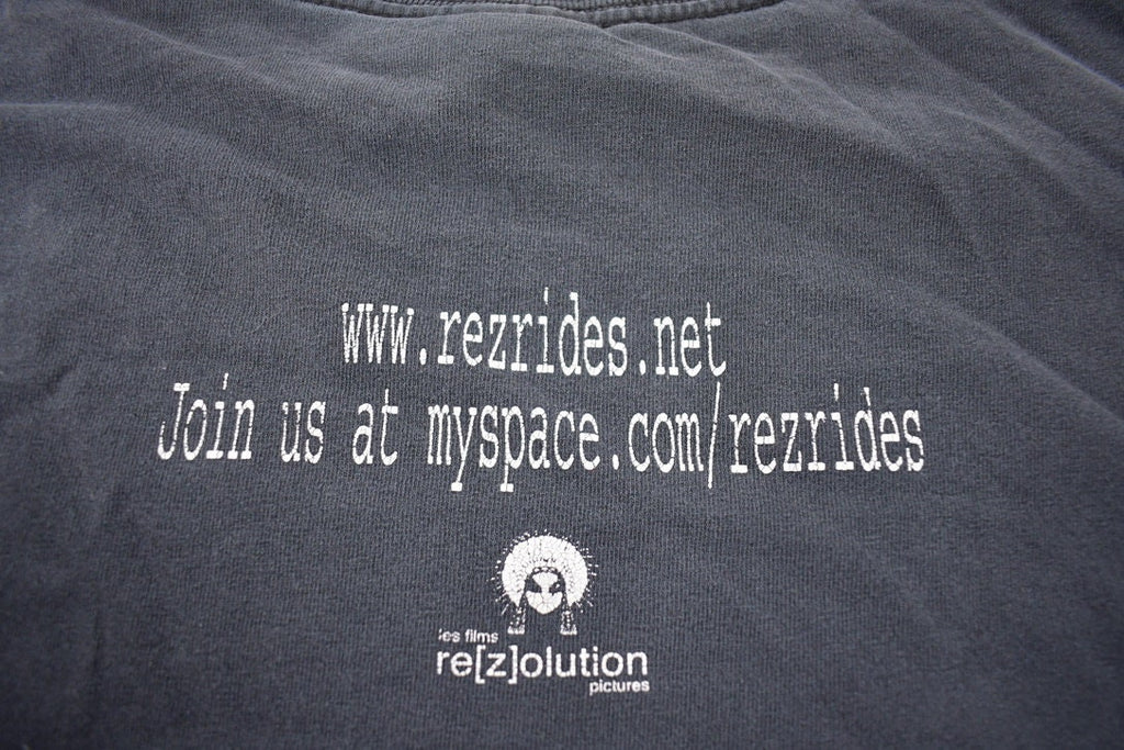 Vintage 2000s Rez Rides Black Graphic T Shirt