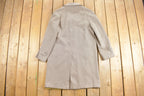 Vintage 1980s TownCraft Full Length Wool Trench Coat