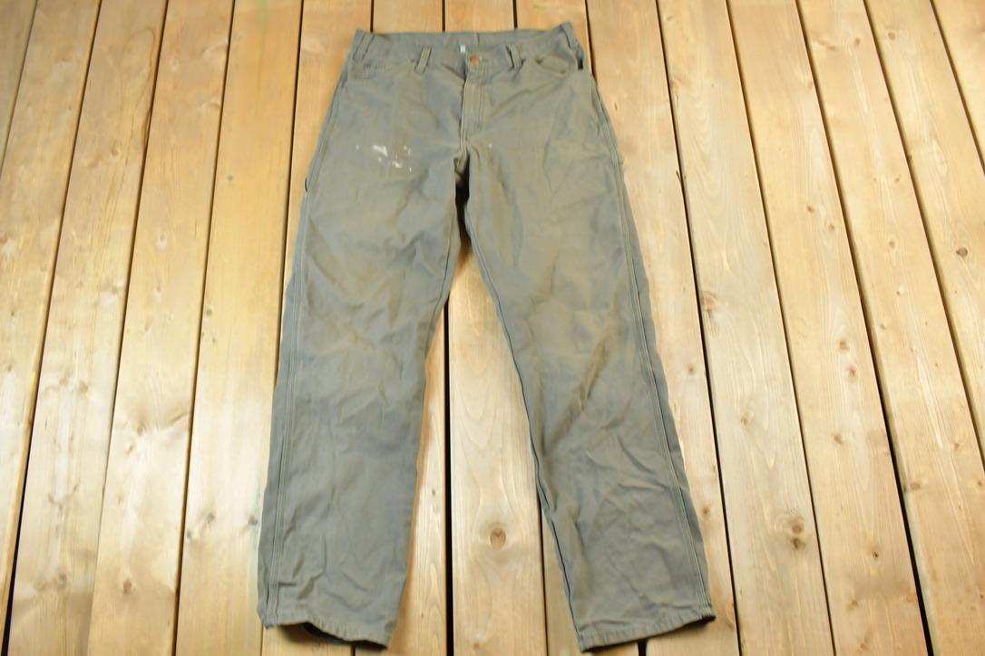 Vintage 1990s Dickies Denim Work Jeans Size 34  90s Carpenter Pants  Made In USA  Distressed Carhartt  Vintage Workwear