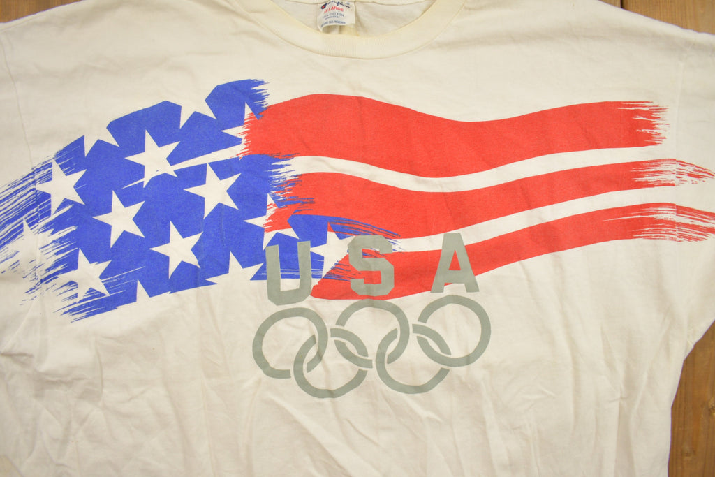 Vintage 1990s USA Atlanta Olympics Champion Graphic T Shirt