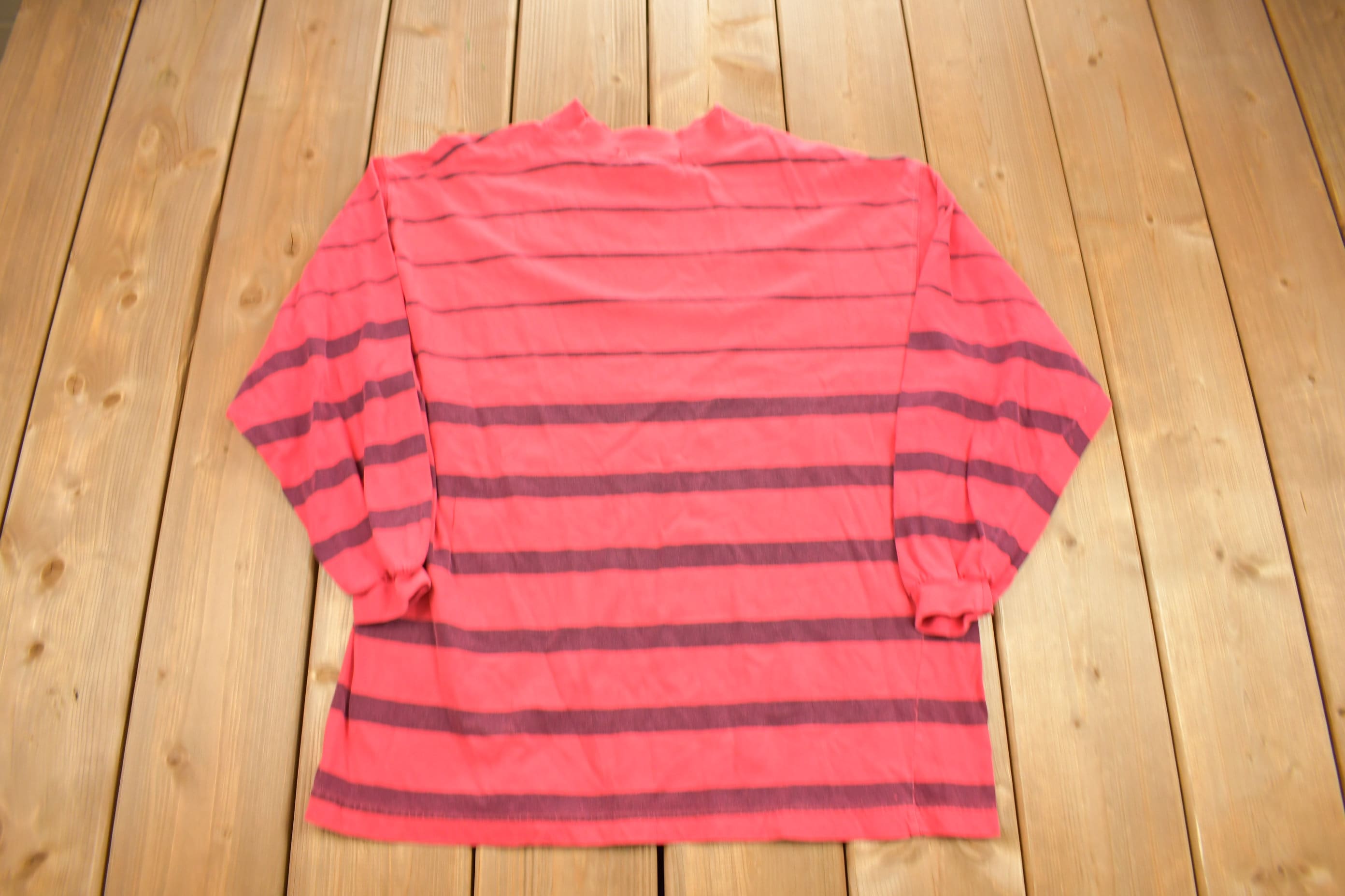 Vintage 1990 IOU Premier Edition Long Sleeve Striped T Shirt