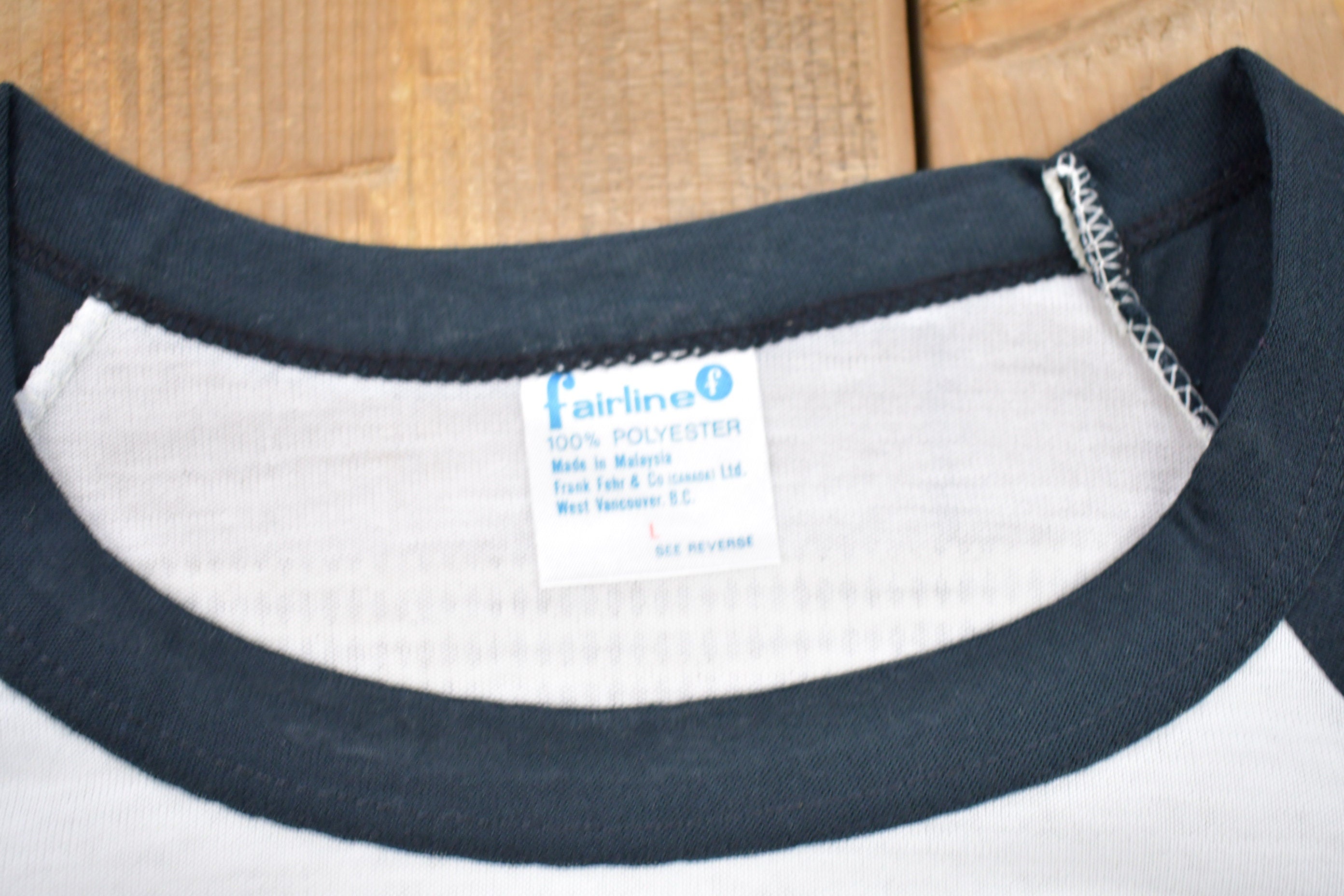 Vintage 1970s Raglan Color Block 3 Quarter Sleeve T-Shirt