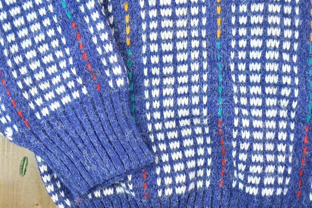 Vintage 1990s McGregor Maximum Knit Abstract Pattern Crewneck Sweater Made In 90s Crewneck