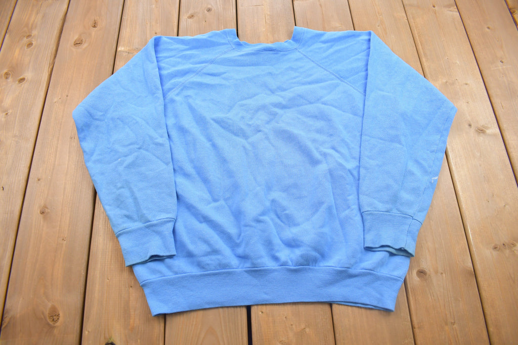 Vintage 1980s Name Flowers Raglan Crewneck Sweatshirt