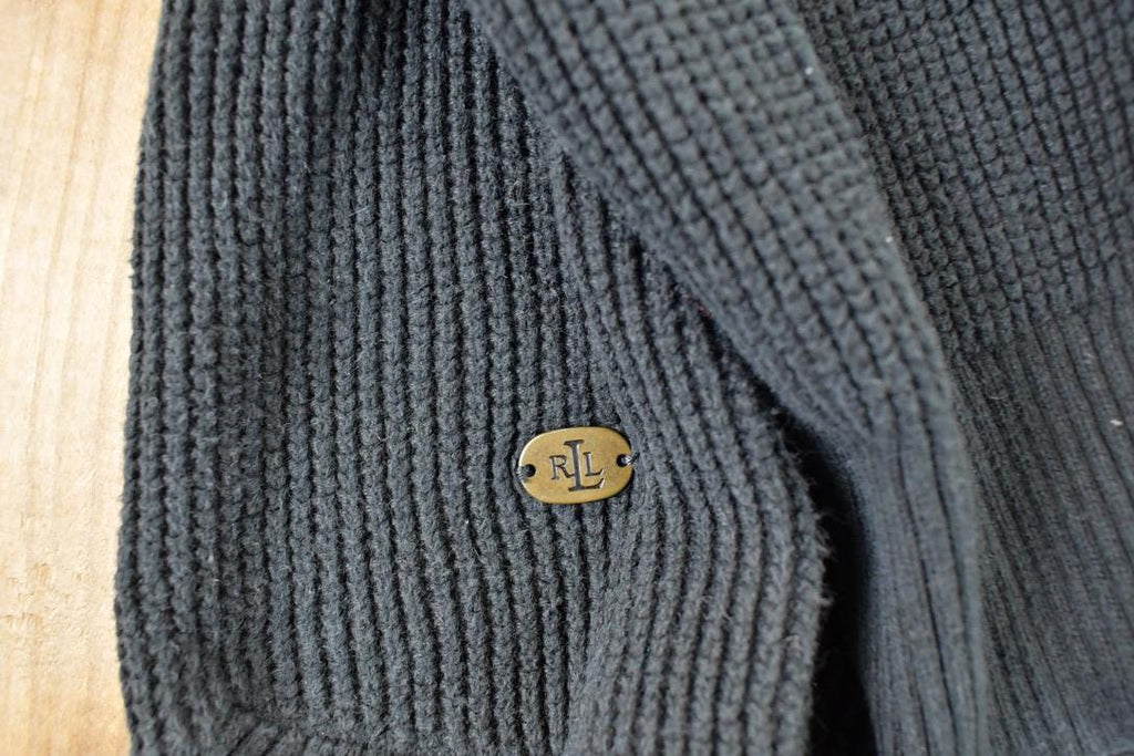 Vintage 1990s Lauren Ralph Lauren Knit Hoodie Sweater Women's L