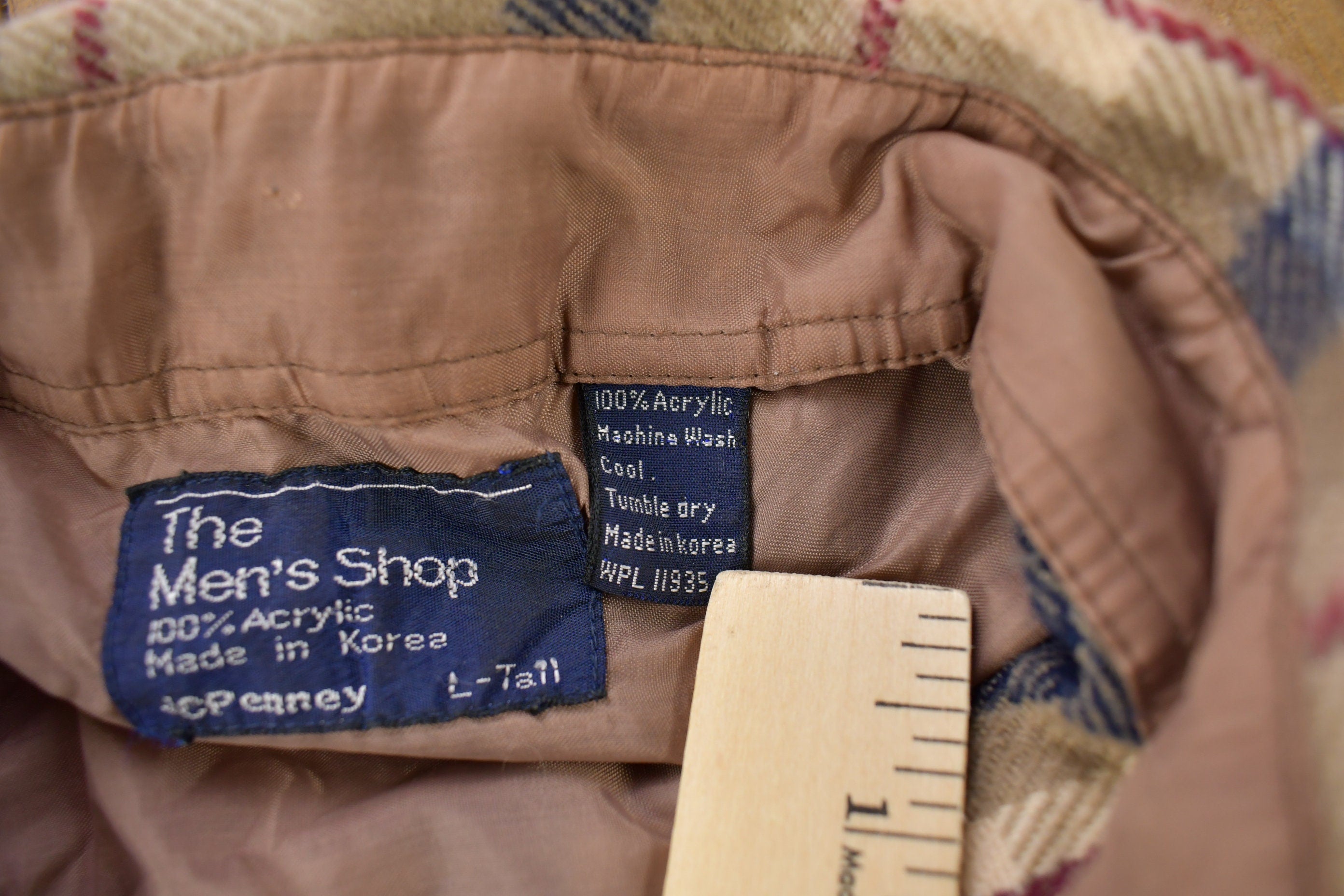 Vintage 1980s JC Penney The Men's Shop Plaid Flannel Button Up Shirt