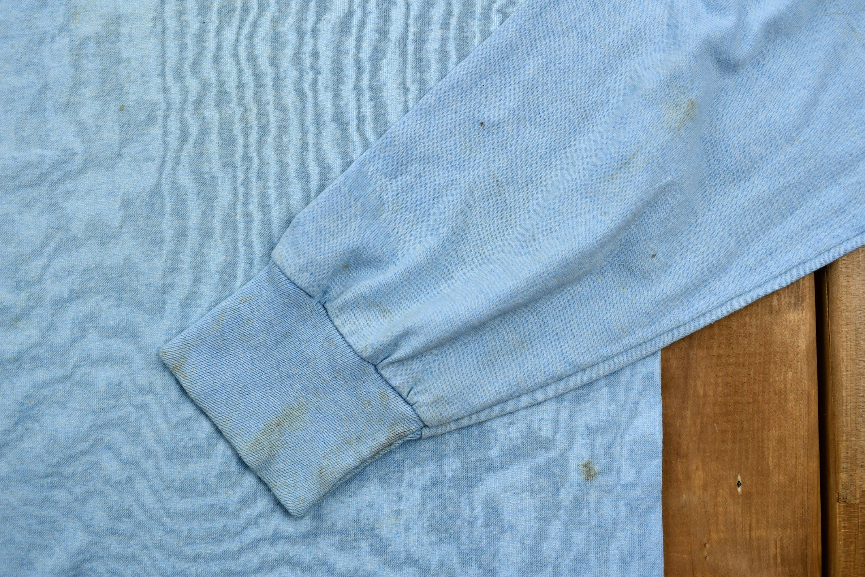Vintage 1985 Laurence County Triathlon Distressed Long-Sleeve T-Shirt