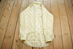 Vintage 1980s Hathaway Fox Patterned Long Sleeve Formal Casual Button Up