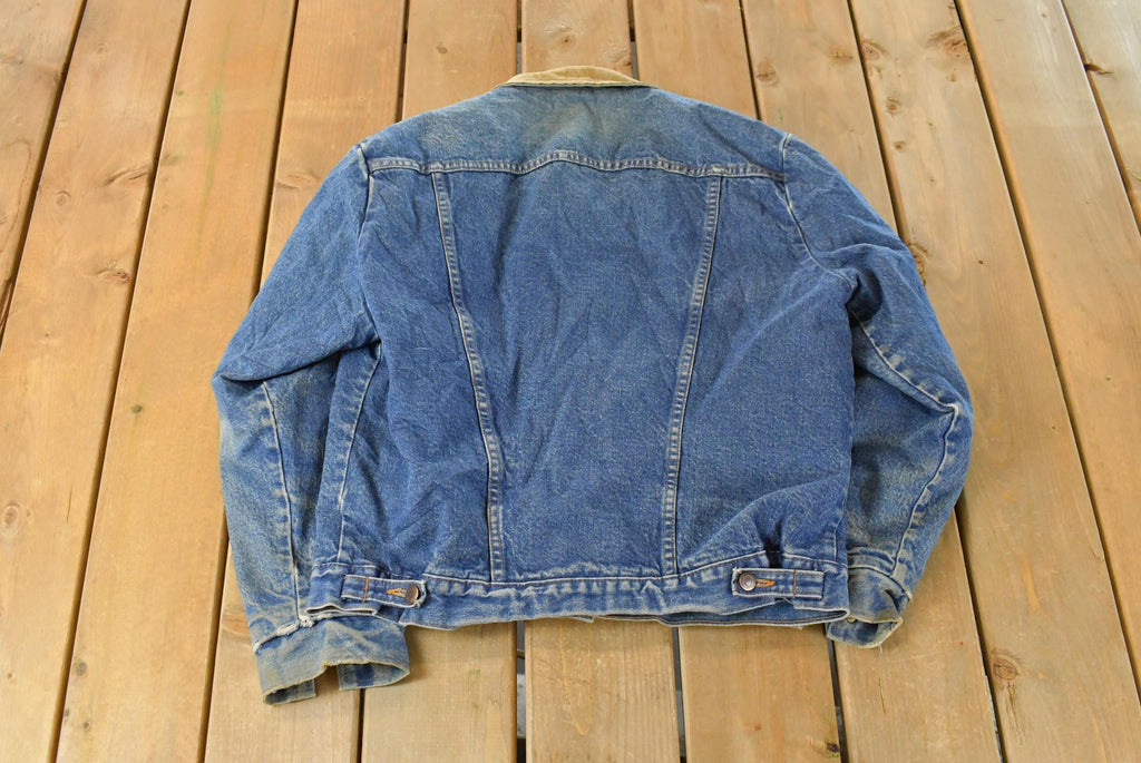 Vintage 1980s Wrangler Western Wear Blanket Lined Denim Jean Jacket Men's M