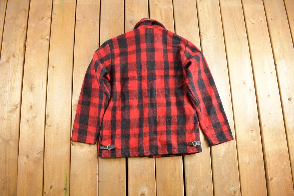 Vintage 1970s Lumber King Plaid Flannel Zip Up Jacket