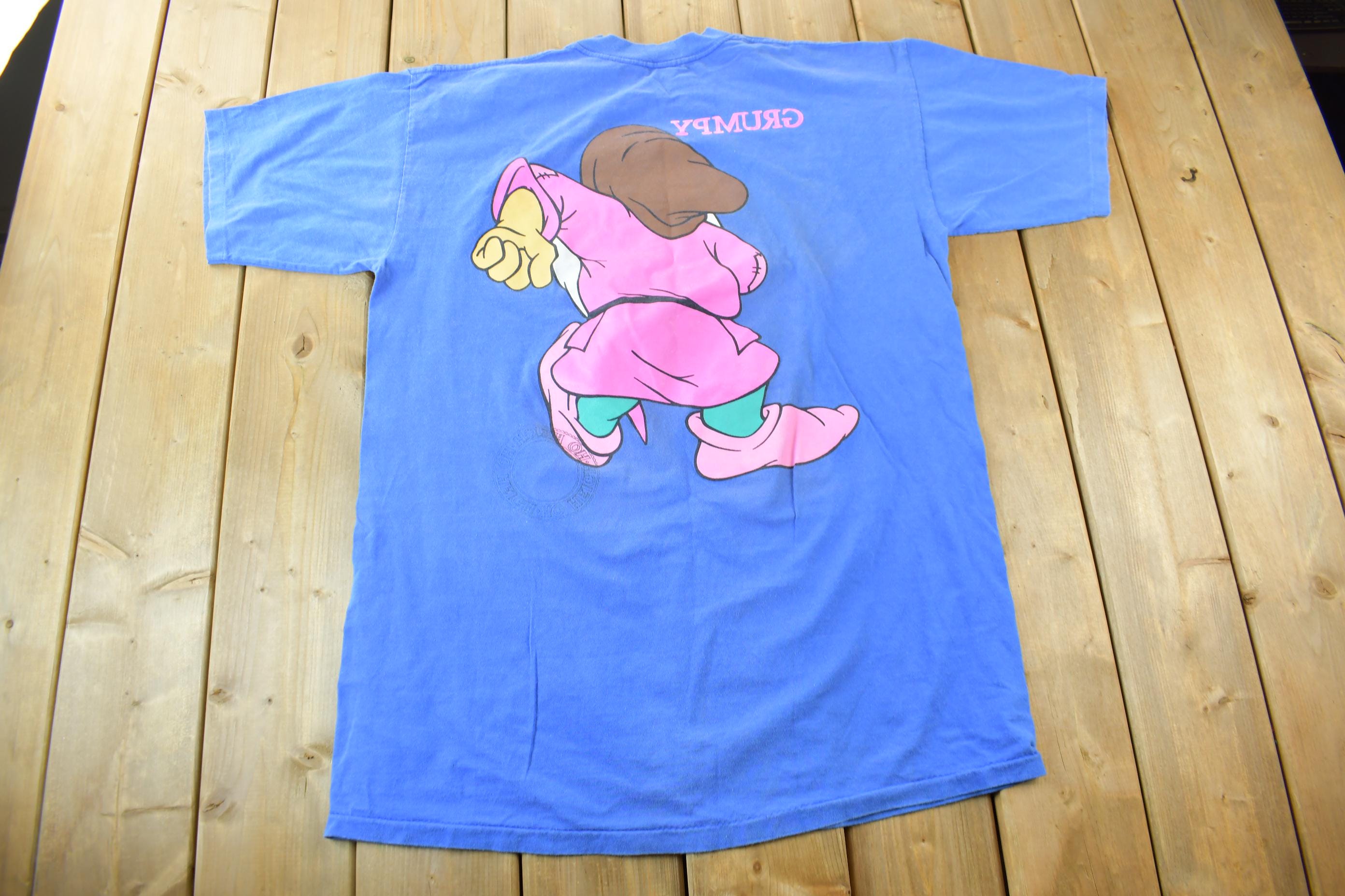 Vintage 1990s The Disney Store Grumpy Seven Dwarves Graphic T-Shirt