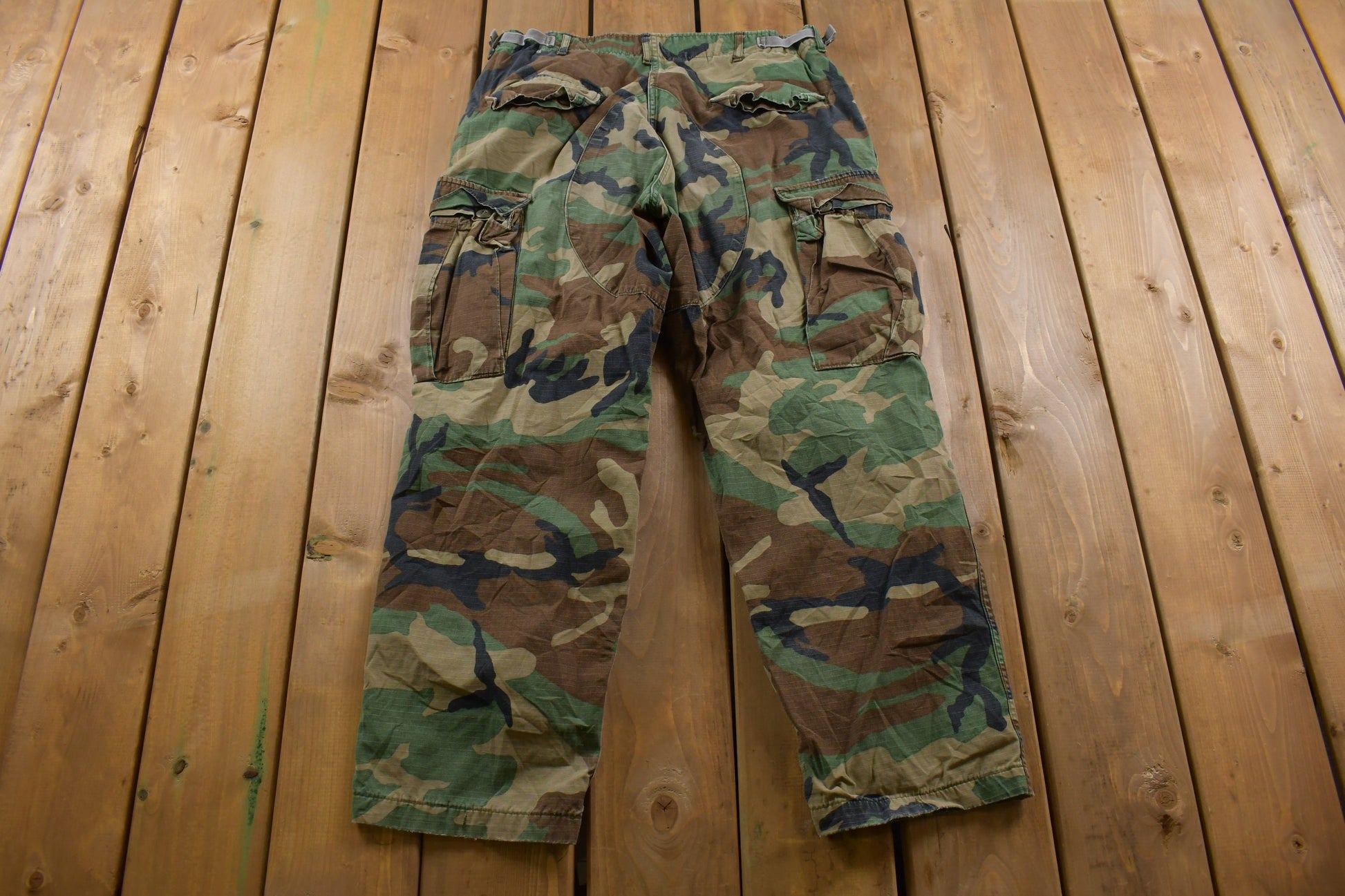 Vintage 2001 Military Woodland Camouflage Cargo Pocket Pants 34 x 28