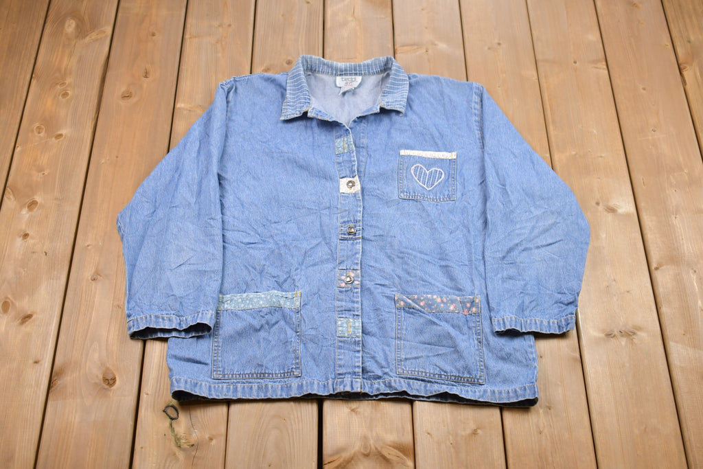Vintage 1990s Teddi Denim Button Up Chore Shirt