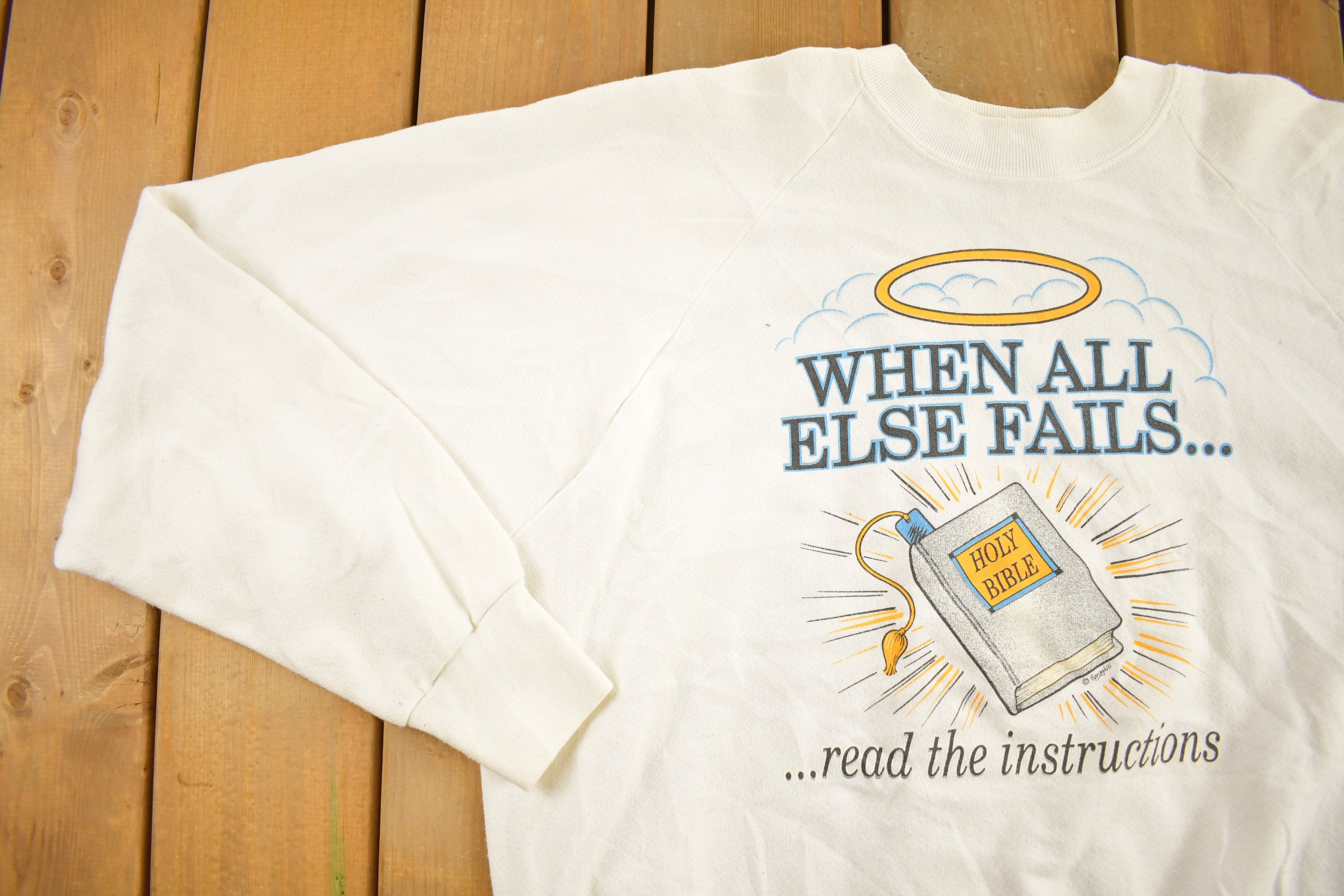 Vintage 1980s Christian Themed Religious Sweatshirt