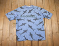 Vintage 1990s San Diego Shark All Over Print Souvenir T Shirt Streetwear Made In USA