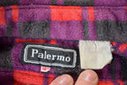 Vintage 1990's Palermo Plaid Button Up Western Shirt Made In USA