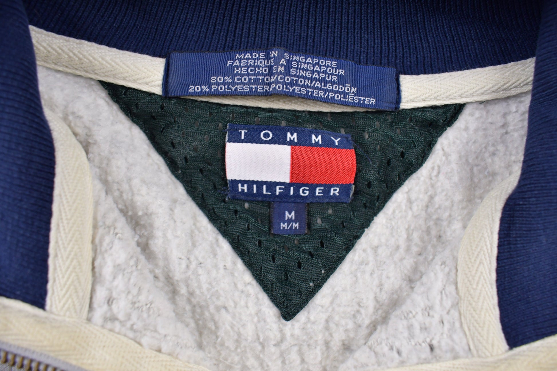 Vintage 1990s Tommy Hilfiger 14 Zip Sweatshirt  Stained  90s Crewneck  Vintage Tommy  Essential  Streetwear  90s