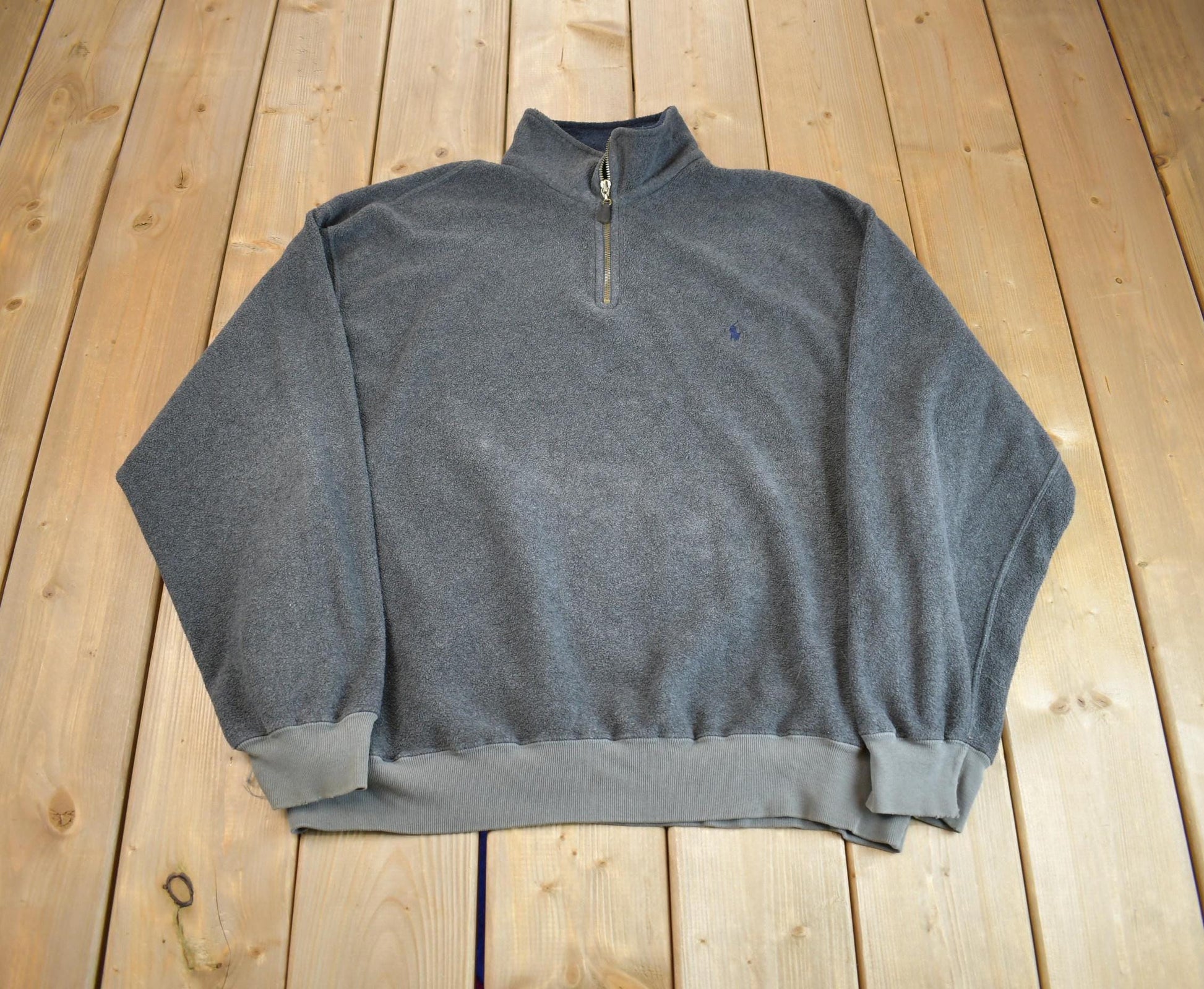 Vintage 1990s Polo Ralph Lauren Embroidered Fleece Sweater