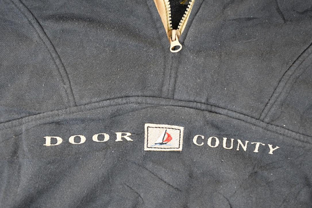 Vintage 1990s Door Country Quarter Zip Sweatshirt Men's M  90s Sailing Sweater