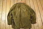 Vintage 1990s Camel Authentic Tradition Suede Leather Jacket Made In USA