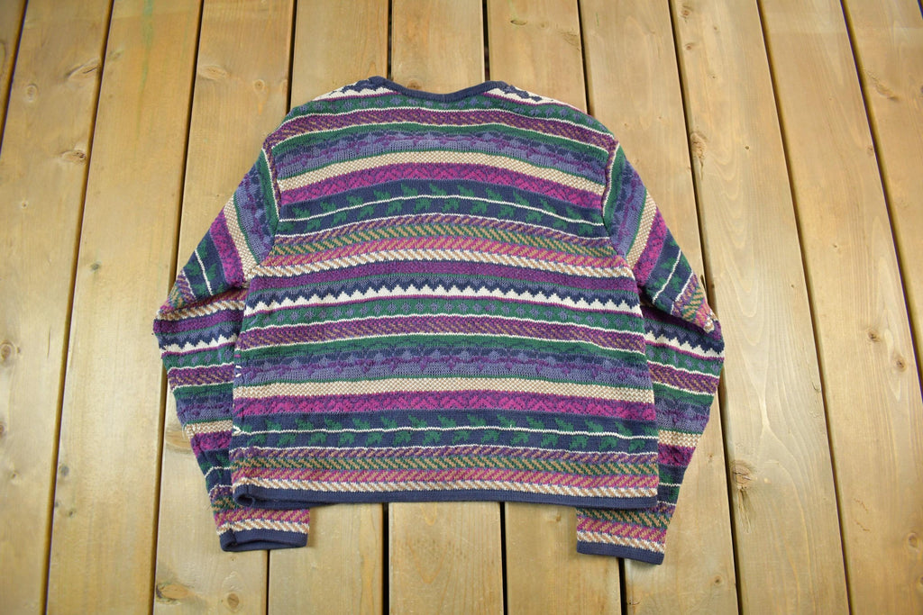 Vintage 1990s Marsh Landing Knit Cardigan Sweater Women's Small