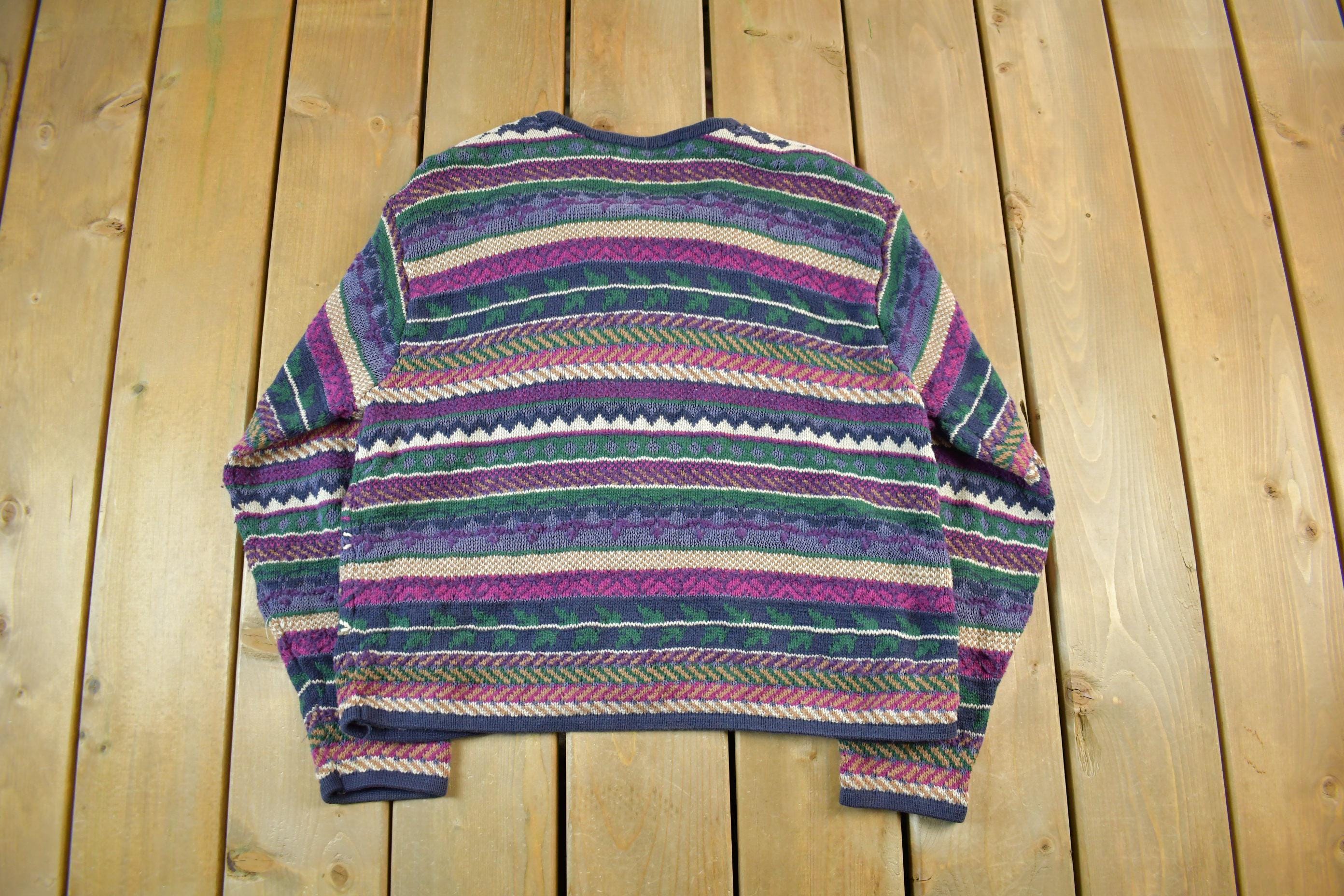 Vintage 1990s Marsh Landing Knit Cardigan Sweater Women's Small