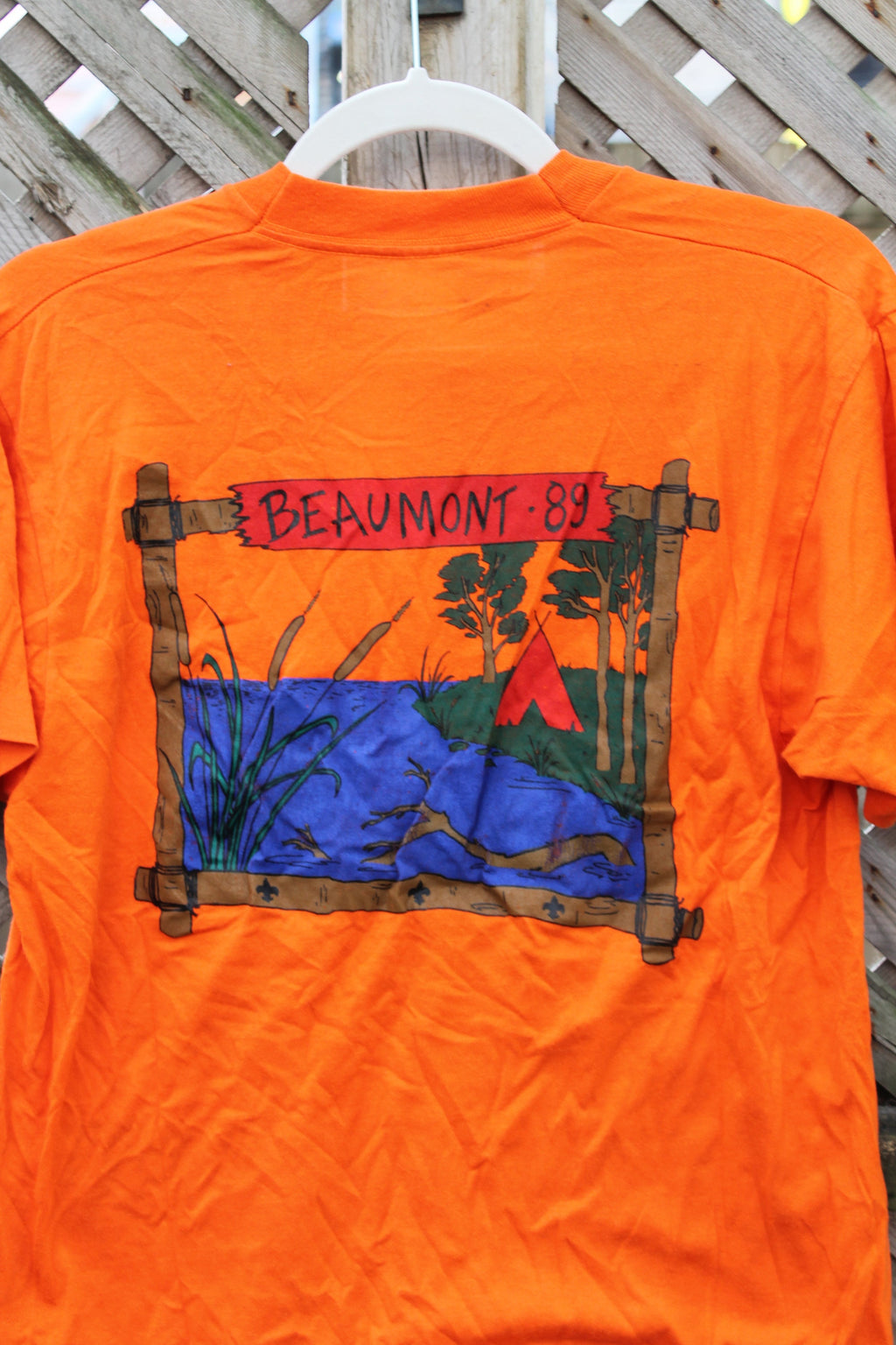 Vintage 1989 Beaumont Alberta Camping Graphic T Shirt
