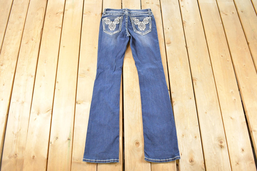 Vintage Deadstock Y2K Grace LA Bedazzled Low Rise Jeans Women's Size 27 x 32