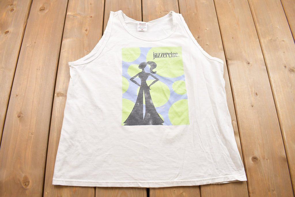 Vintage 1990s Jazzercise Graphic Tank Top Shirt